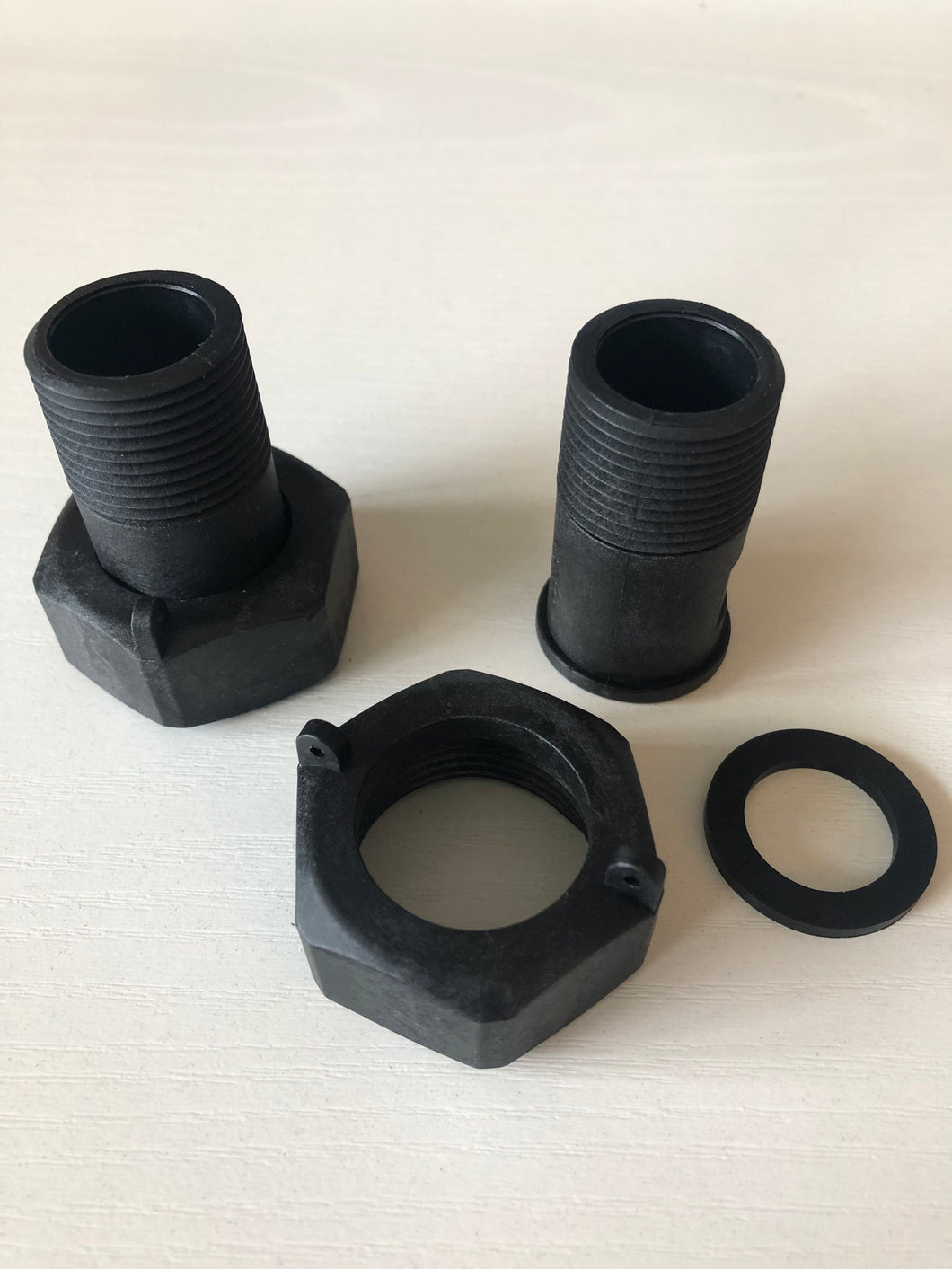 Polymer couplings will allow for polymer water meters to be connected to brass, pex or any other type of plumbing material