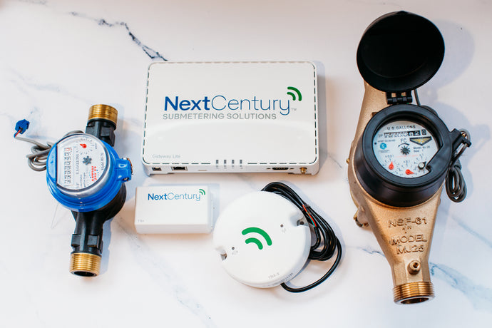 Image showing Next Century water submetering system with gateway and submeters